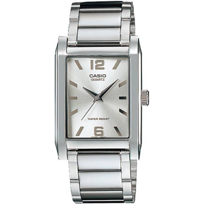 

Casio Enticer Men Analog Watch for Men with Stainless Steel Band, Water Resistant, MTP-1235D-7ADF, Silver-Silver