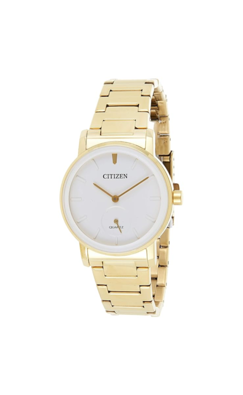

Citizen Analog Watch for Women with Stainless Steel Band, Water Resistant, EQ9062-58A, Gold-White
