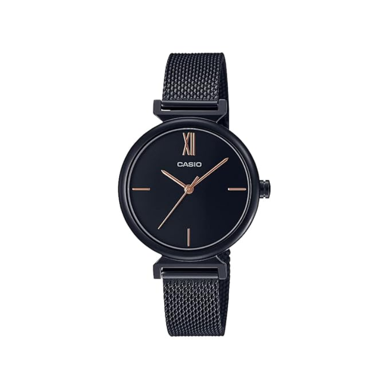 

Casio Analog Watch for Women with Stainless Steel Band, Water Resistant, LTP-2023VMB-1CDR, Black-Black