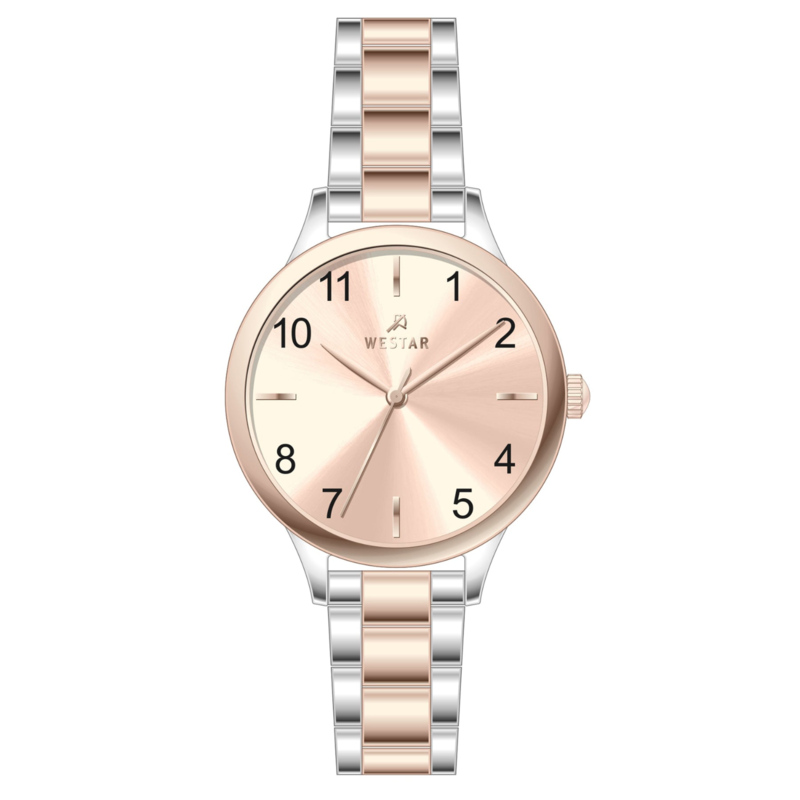 

Westar Analog Watch for Women with Stainless Steel Band, Water Resistant, 00162SPN109, Multicolour-Rose Gold