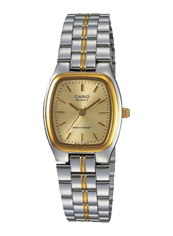 

Casio Enticer Series Analog Watch for Women with Stainless Steel Band, Water Resistant, LTP-1169G-9ARDF, Silver/gold-Gold
