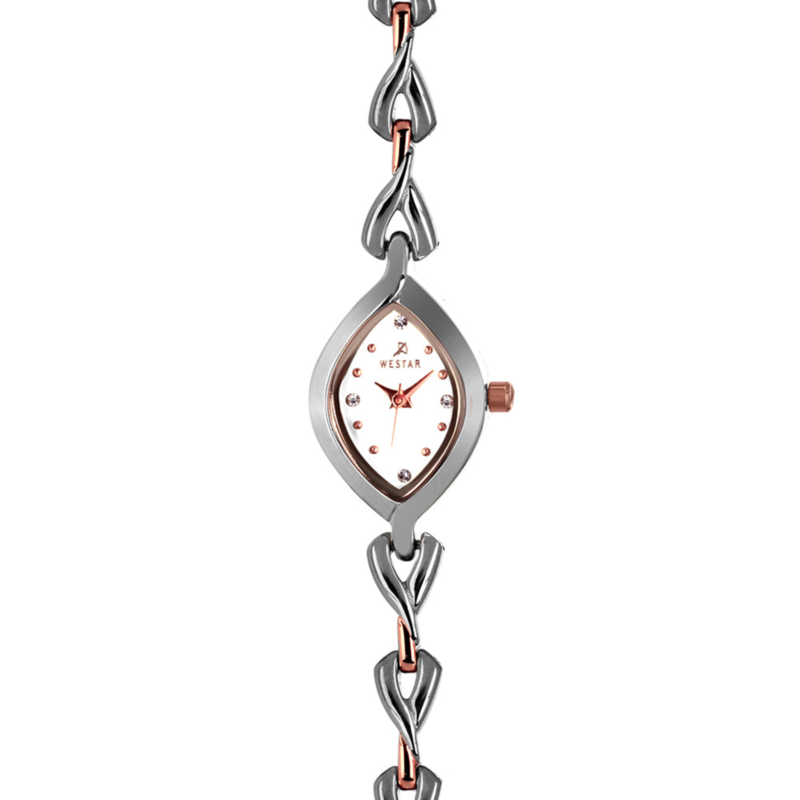 

Westar Analog Watch for Women with Stainless Steel Band, Water Resistant, 20230SPN601, Multicolour-White