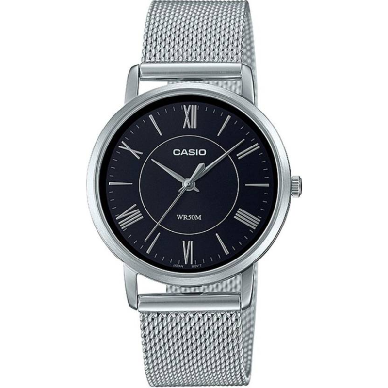 

Casio Analog Watch for Women with Stainless Steel Band, Water Resistant, LTP-B110M-1AVDF, Silver-Black