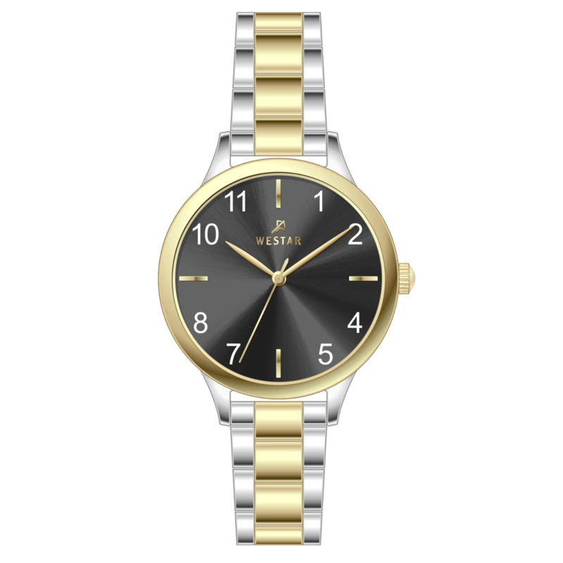 

Westar Analog Watch for Women with Stainless Steel Band, Water Resistant, 00162CBN103, Multicolour-Black