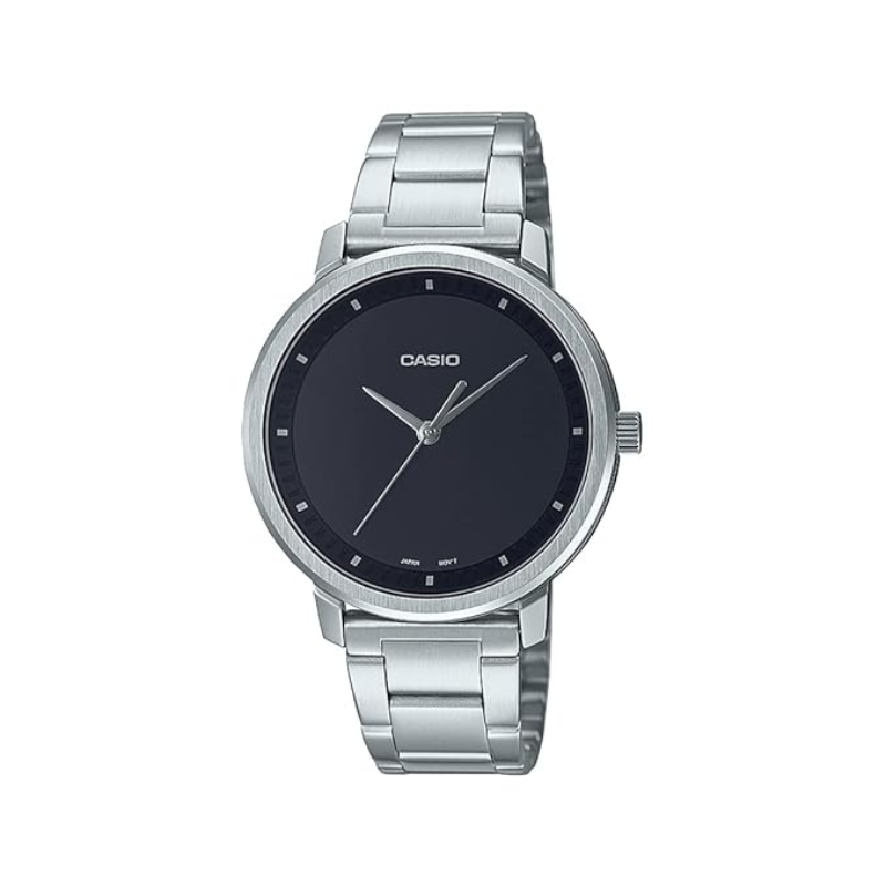 

Casio Analog Watch for Women with Stainless Steel Band, Water Resistant, LTP-B115D-1EVDF, Silver-Black