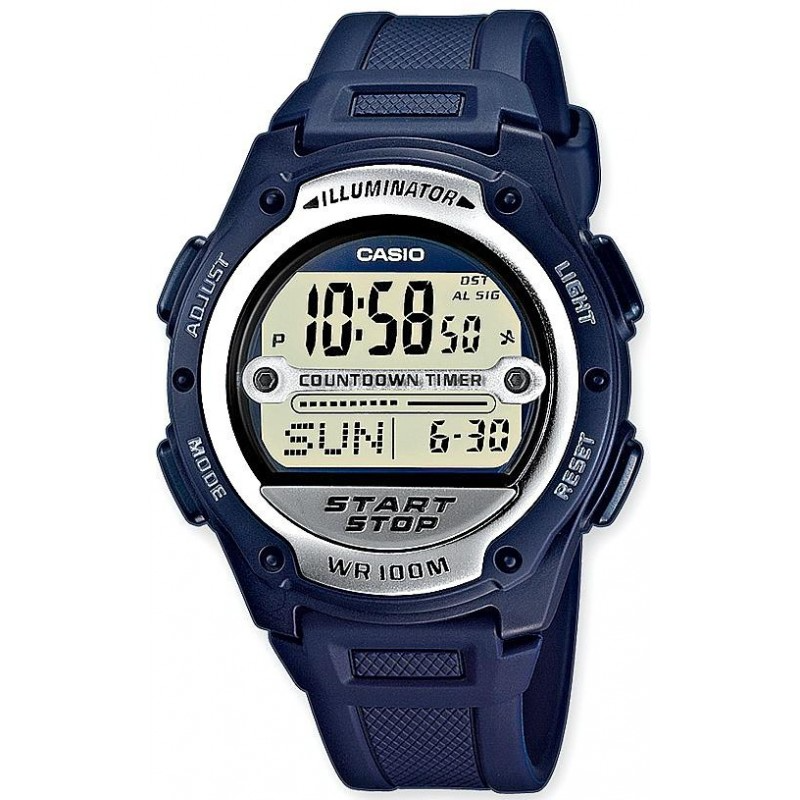 

Casio Standard Series Digital Watch for Men with Resin Band, Water Resistant, W-756-1AVDF, Blue-Grey