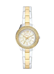 Fossil Analog Watch for Women with Stainless Steel Band, ES5138, Silver/Gold-White