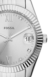 Fossil Scarlette Mini Analog Watch for Women with Stainless Steel Band, Water Resistant, ES4897, Silver