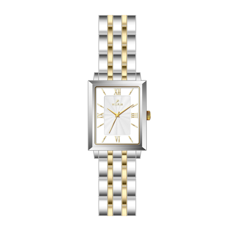 

Westar Analog Watch for Women with Stainless Steel Band, Water Resistant, EX6576CBN101, Silver/gold-Silver