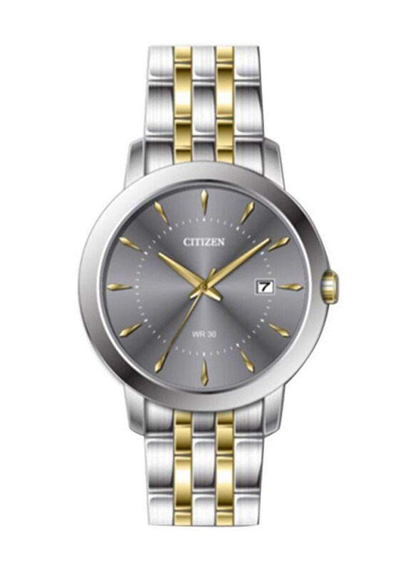 

Citizen Analog Watch for Men with Stainless Steel Band, Water Resistant, DZ0014-51H, Silver/Gold-Silver