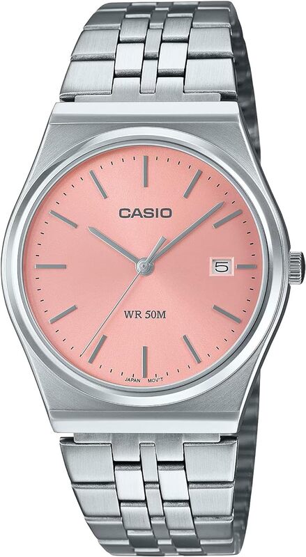 Casio steel round watch