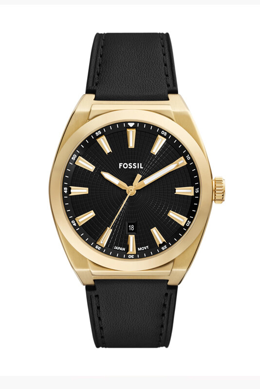 

Fossil Men's Everett Black Analog Quartz Leather Watch FS6089