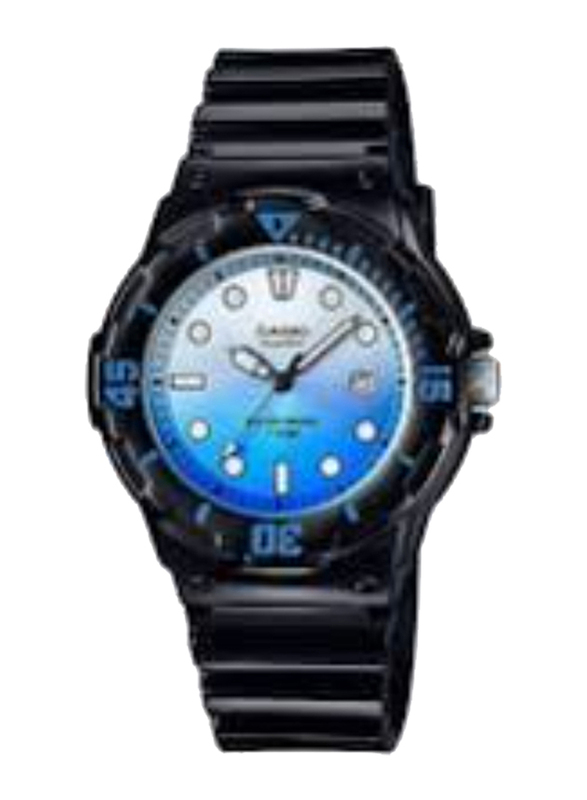 

Casio Pop Series Analog Watch for Women with Resin Band, Water Resistant, LRW-200H-2EVDR, Black-Blue