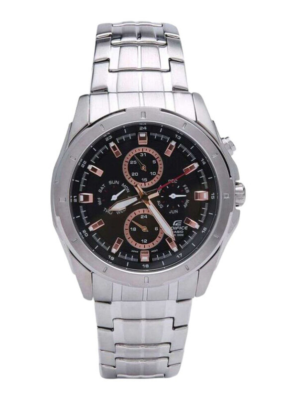 

Casio Edifice Analog Watch for Men with Stainless Steel Band, Water Resistant and Chronograph, EF-328D-1A5VDF, Silver-Black