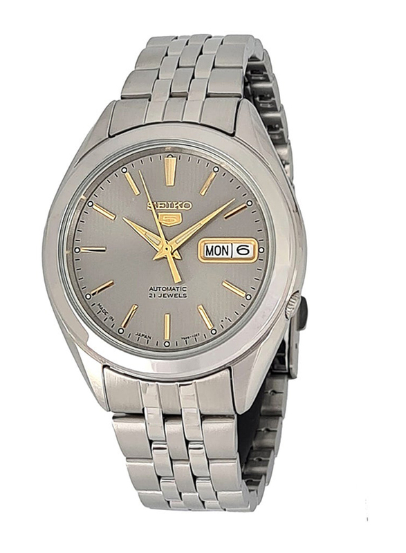 Seiko Analog Watch for Men with Stainless Steel Band, Water Resistant, SNKL19J1, Silver