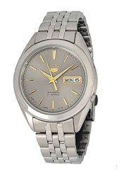 Seiko Analog Watch for Men with Stainless Steel Band, Water Resistant, SNKL19J1, Silver