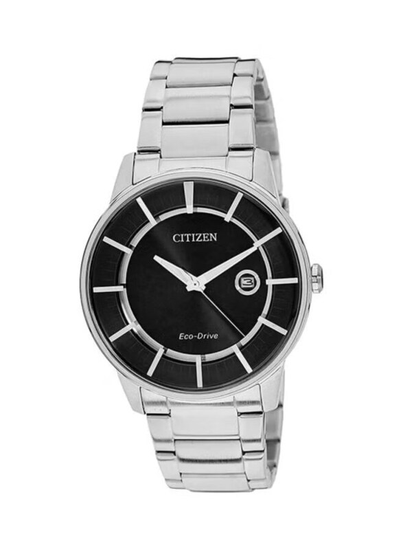 

Citizen Analog Watch for Men with Stainless Steel Band, Water Resistant, AW1260-50E, Silver-Black