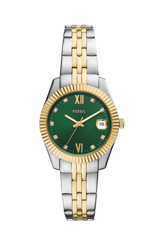 

Fossil Scarlette Three-Hand Date Two-Tone Stainless Steel Watch