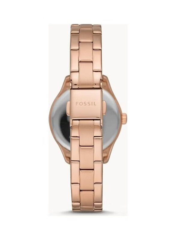 Fossil Analog Watch for Women with Stainless Steel Band, Water Resistant, BQ3639, Rose Gold