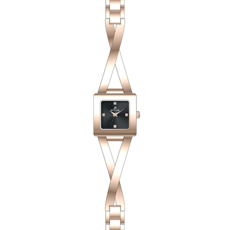 

Westar Analog Watch for Women with Stainless Steel Band, Water Resistant, 20318PPN603, Rose Gold-Black