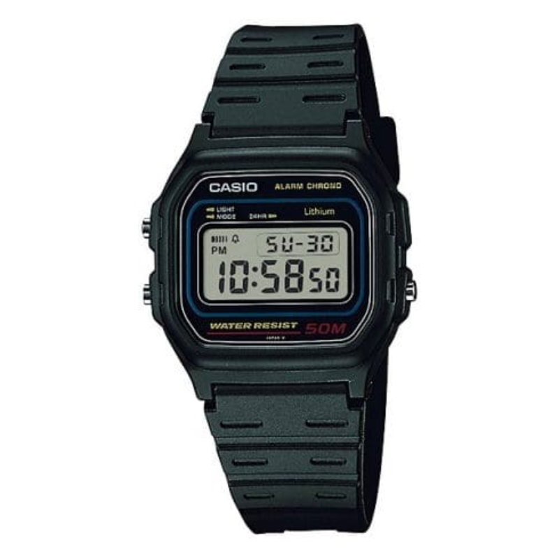 

Casio Standard Series Digital Watch for Men with Resin Band, Water Resistant, W-59-1VQ, Black-Grey
