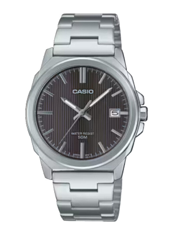 

Casio Youth Series Analog Watch for Men with Stainless Steel Band, Water Resistant, MTP-E720D-8AVDF, Silver-Grey