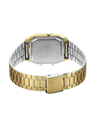 Casio Analog + Digital Watch for Men with Stainless Steel Band, Water Resistant, AQ-230GA-9BMQ, Gold-Gold/Grey