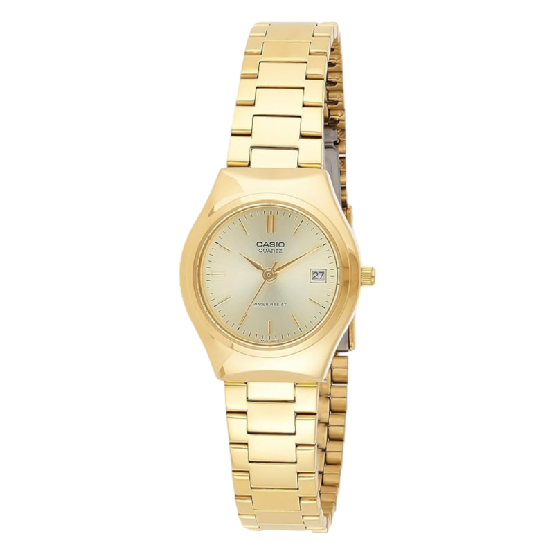 

Casio Standard Series Analog Watch for Women with Stainless Steel Band, Water Resistant, LTP-1170N-9ARDF, Gold-Beige