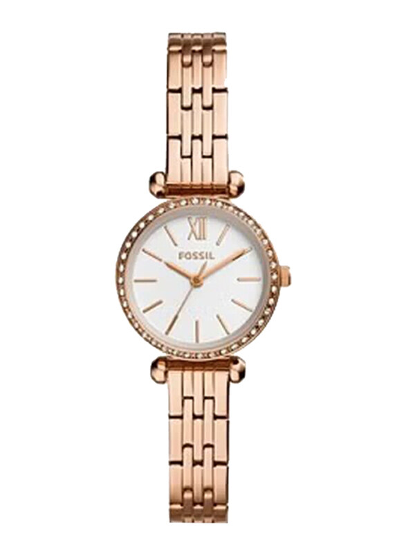

Fossil Tillie Mini Analog Watch for Women with Stainless Steel Band, BQ3502, Gold-White