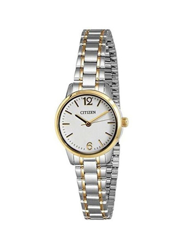 

Citizen Analog Watch for Women with Stainless Steel Band and Water Resistant, EJ6084-56P, Silver/Gold-White