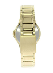 Casio Analog Watch for Men with Stainless Steel Band, Water Resistant, MTP-V300G-7A, Gold-White