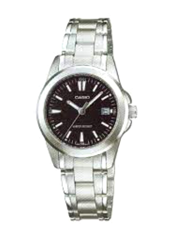 

Casio Enticer Series Analog Watch for Women with Stainless Steel Band, Water Resistant, LTP-1215A-1B3DF, Silver-Black