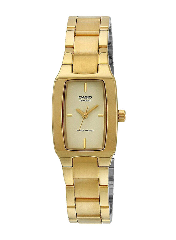 

Casio Analog Watch for Women with Stainless Steel Band, Water Resistant, LTP-1165N-9CRDF, Gold-Beige