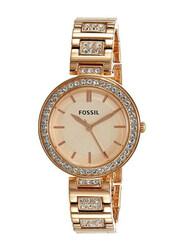 Fossil Analog Watch for Women With Stainless Steel Band, Water Resistant, Bq3181, Rose Gold