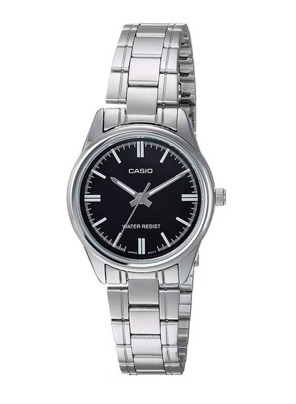 

Casio Enticer Analog Wrist Watch for Women with Stainless Steel Band, Water Resistant, LTP-V005D-1AUDF, Silver-Black