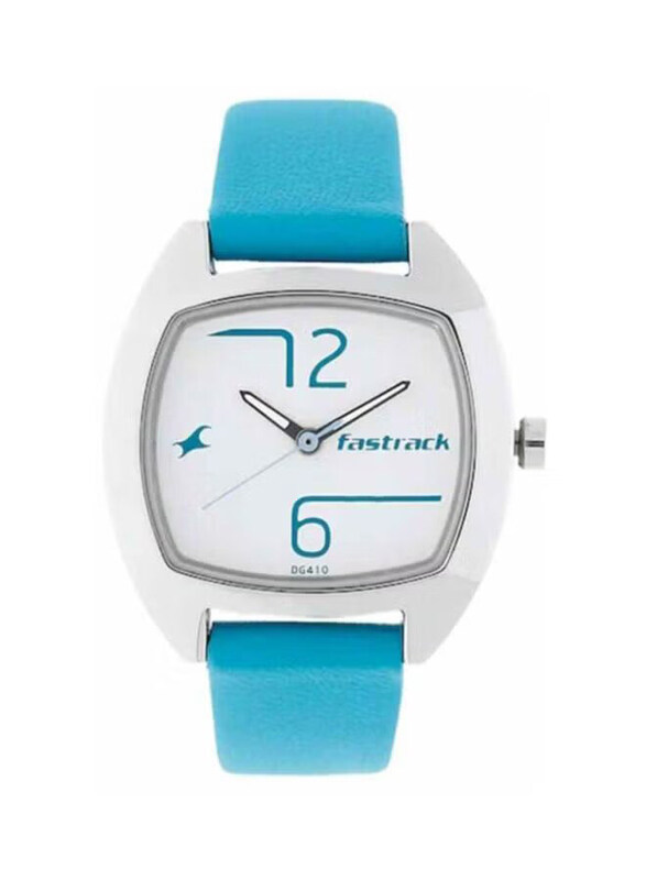 

Fastrack Analog Watch for Girls with Leather Band, 6162SL02, Blue-White