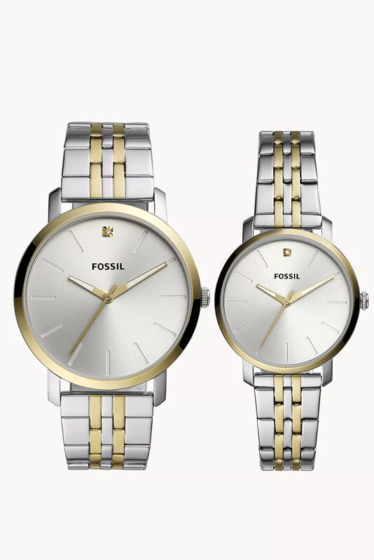 

Fossil Couple Set His Her Stainless Steel Watches - BQ2467SET