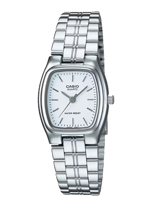 

Casio Enticer Series Analog Watch for Women with Stainless Steel Band, Water Resistant, LTP-1169D-7ARDF, Silver-White