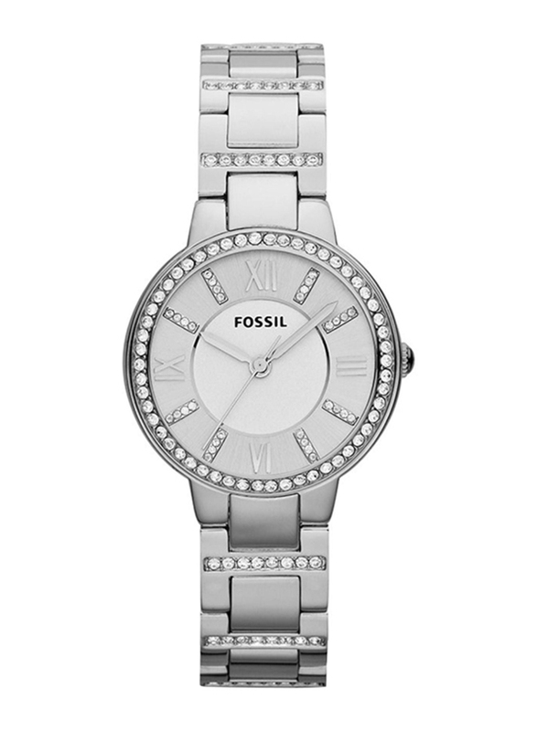 Fossil Analog Watch for Women with Stainless Steel Band, Water Resistant, ES3282, Silver