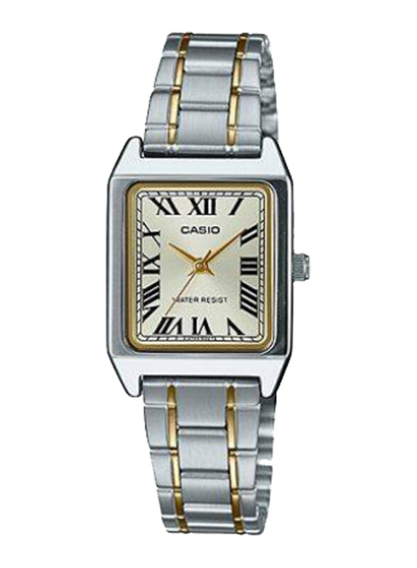 

Casio Analog Watch for Women with Stainless Steel Band, Water Resistant, LTP-V007SG-9BUDF, Multicolour-Off White