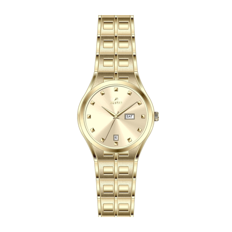 

Westar Analog Watch for Women with Stainless Steel Band, Water Resistant, EX6582GPN102, Gold-Gold