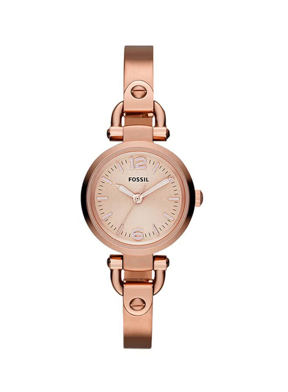

Fossil Analog Watch for Women with Stainless Steel Band, Water Resistant, ES3268, Rose Gold