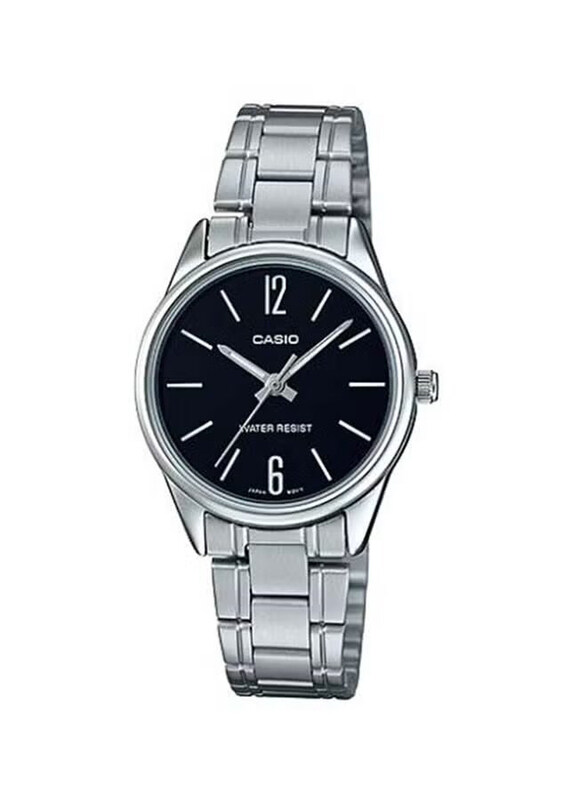 

Casio Analog Watch for Women with Stainless Steel Band, Water Resistant, LTP-V005D-1B2UDF, Silver-Black