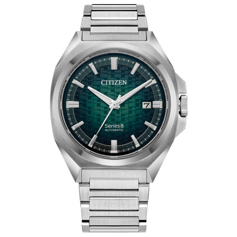 

Citizen Analog Watch for Men with Stainless Steel Band, Water Resistant, NB6050-51W, Silver-Green