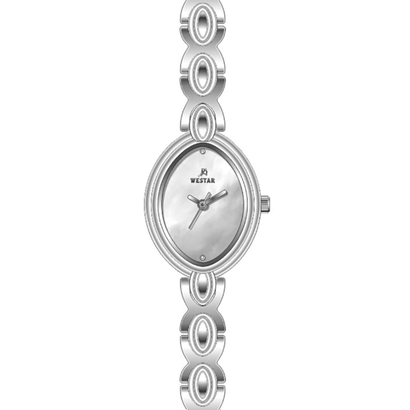 

Westar Analog Watch for Women with Stainless Steel Band, Water Resistant, 20234STN111, Silver-White Mother Of Pearl