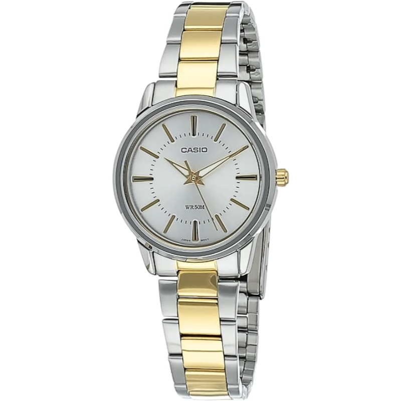 

Casio Enticer Analog Watch for Women with Stainless Steel Band, Water Resistant, LTP-1303SG-7AVDF, Silver/gold-SIlver