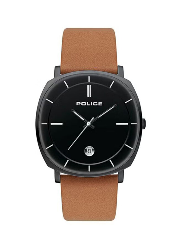 

Police Epic Analog Watch for Men with Leather Band, Water Resistant, P 15099JSB-02, Brown-Black