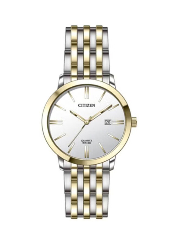 

Citizen Analog Watch for Men with Stainless Steel Band, DZ0004-54A, Silver/Gold-White