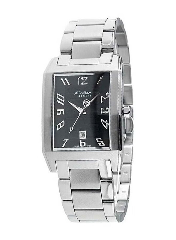 

Kolber Formal Analog Quartz Watch for Men with Stainless Steel Band, K8040.1351, Silver-Black