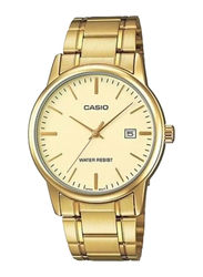 Casio Dress Analog Watch for Women with Stainless Steel Band, Water Resistant, LTP-V002G-9AUDF, Gold